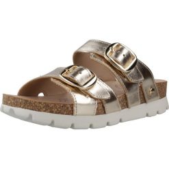 Sandały Panama Jack Model Shirley Kolor Złoty. Żółte sandały Panama Jack, bez wzorów, z materiału, eleganckie, bez obcasa, bez zapięcia. Za 388.00 zł.