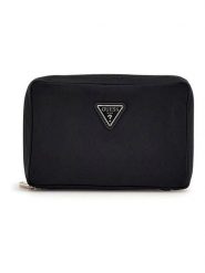 Guess Kosmetyczka w kolorze czarnym - 22 x 15 x 5 cm rozmiar: onesize. Czarne kufry i kosmetyczki Guess, z aplikacjami, z materiału, bez dodatków. Za 208.99 zł.
