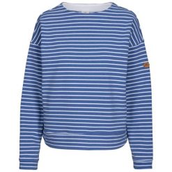 Koszulka/Bluza Damska Soothing Striped Marl Top. Niebieskie bluzy sportowe Trespass, m, bez wzorów, z dzianiny, bez kaptura. Za 195.99 zł.