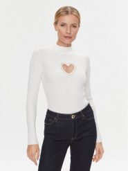 Guess Body W4RR6 0Z2YK2 Écru Slim Fit. Body Guess, xl, z aplikacjami, z wiskozy. Za 229.99 zł.
