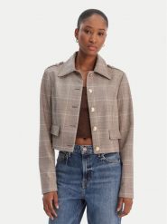 Guess Kurtka przejściowa W6RL55 WL442 Beżowy Regular Fit. Brązowe kurtki Guess, xs, z aplikacjami, z wiskozy, bez kaptura. Za 699.99 zł.