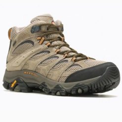 Buty turystyczne Merrell Moab 3 Mid GTX Beżowe. Brązowe trekkingi Merrell, z gore-texu, trekkingowe. Za 800.75 zł.