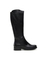 Lasocki Kozaki WI16-ALBA-05 Czarny. Czarne kozaki Lasocki, ze skóry, bez obcasa, na płaskiej podeszwie, bez zapięcia. Za 379.99 zł.