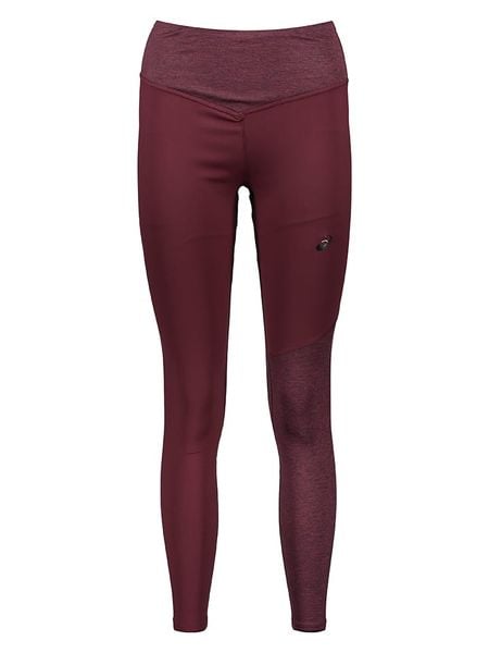 Asics Legginsy sportowe "Flexform" w kolorze bordowym rozmiar: L. Czerwone legginsy Asics, l, bez wzorów. Za 117.17 zł.