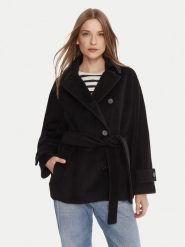 Marella Płaszcz wełniany Dovere 2523086112 Czarny Regular Fit. Czarne płaszcze Marella, na zimę, bez wzorów, z wełny, bez kaptura. Za 2,639.00 zł.