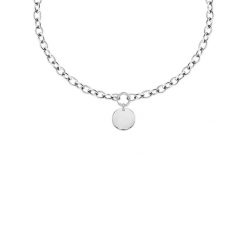 Naszyjnik Łańcuch No.1 ze srebrnym medalikiem 1,5 cm. Szare naszyjniki Lilou, posrebrzane. Za 453.00 zł.