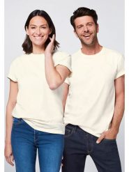 Detto Fatto Koszulka w kolorze kremowym rozmiar: L. Brązowe bluzki Detto Fatto, l, bez wzorów, z bawełny, bez kołnierzyka, bez ramiączek. Za 73.99 zł.