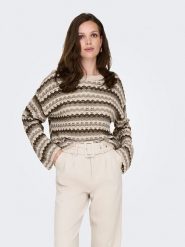 ONLY Sweter w kolorze beżowo-brązowym rozmiar: M. Brązowe swetry Only, m, bez wzorów, bez ramiączek. Za 101.23 zł.