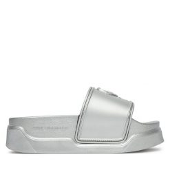 Klapki KARL LAGERFELD. Szare klapki KARL LAGERFELD, bez wzorów, bez obcasa. Za 309.99 zł.