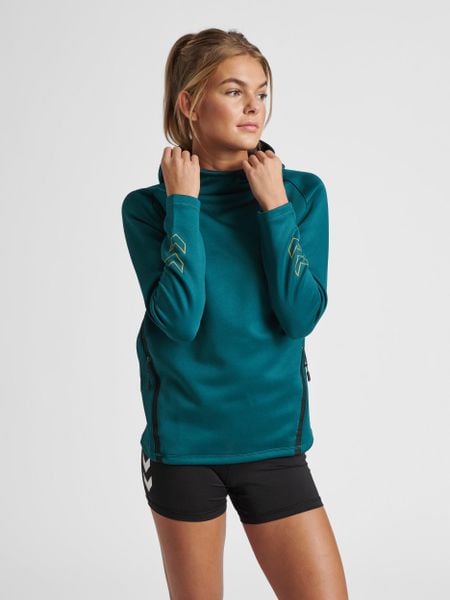 Damska bluza z kapturem Hummel Cima XK. Niebieskie bluzy Hummel, xs, bez wzorów, z dresówki, z kapturem. Za 187.00 zł.