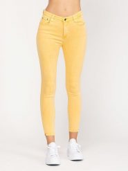 Tantra Dżinsy - Skinny fit - w kolorze żółtym rozmiar: S. Żółte jeansy Tantra, s, z aplikacjami. Za 122.67 zł.
