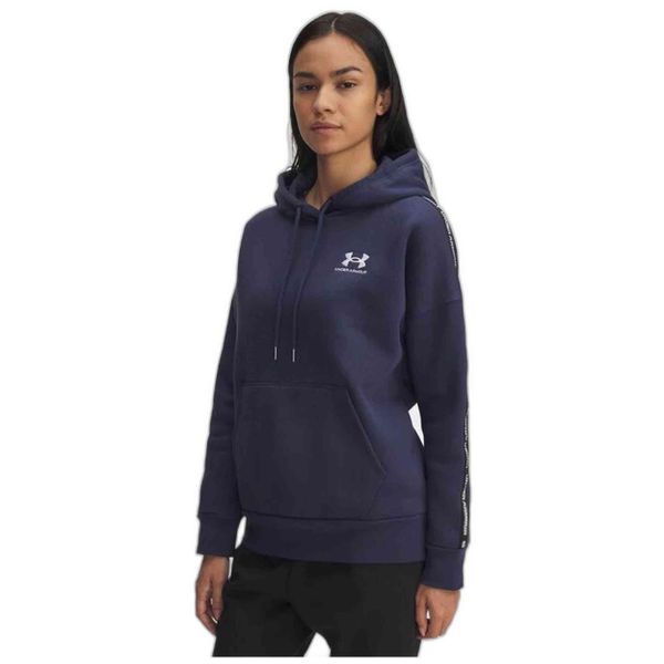 Bluza Under Armour Icon Fleece Taped Hoody. Niebieskie bluzy Under Armour, bez wzorów, bez kaptura. Za 190.55 zł.