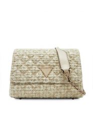 Guess Torebka HWAT87 48200 Écru. Torebki klasyczne Guess, z aplikacjami, z materiału, bez dodatków. Za 349.99 zł.