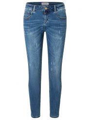 Timezone Dżinsy "Florence" - Slim fit - w kolorze niebieskim rozmiar: W27/L30. Niebieskie jeansy Timezone, l, z aplikacjami. Za 123.53 zł.