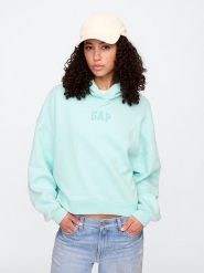 GAP Bluza w kolorze turkusowym rozmiar: XL. Niebieskie bluzy GAP, xl, bez wzorów, z kapturem. Za 114.44 zł.