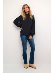 Cream Bluzka w kolorze czarnym rozmiar: 40. Czarne bluzki Cream, bez wzorów, z wiskozy, bez kołnierzyka, bez ramiączek. Za 109.95 zł.