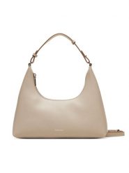 Calvin Klein Torebka Foil Logo Conv Shou?Lder Bag LV04F3272G Beżowy. Brązowe torebki klasyczne Calvin Klein, bez wzorów, ze skóry, bez dodatków. Za 519.99 zł.
