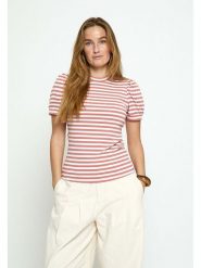 Peppercorn Koszulka w kolorze szaroróżowo-białym rozmiar: XL. Białe bluzki Peppercorn, xl, bez wzorów, prążkowane, bez kołnierzyka, bez ramiączek. Za 119.95 zł.
