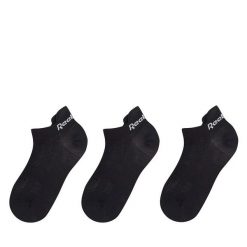 Skarpety krótkie Reebok. Czarne skarpety Reebok, bez wzorów. Za 59.99 zł.