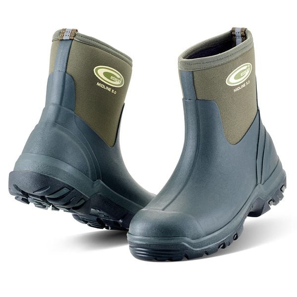 Kalosze Grubs Boots Midline Mid Height. Zielone kalosze GRUBS, bez wzorów, z bawełny. Za 403.00 zł.