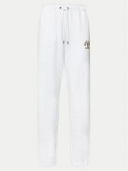Guess Jeans Spodnie dresowe W5RB63 K68I4 Biały Regular Fit. Białe spodnie dresowe Guess Jeans, xl, z aplikacjami, z bawełny. Za 199.99 zł.