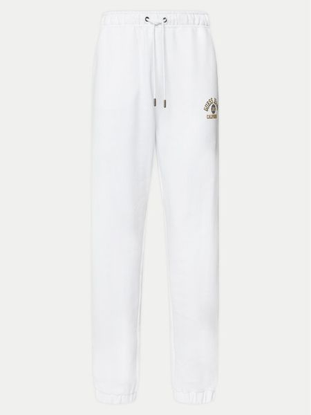Guess Jeans Spodnie dresowe W5RB63 K68I4 Biały Regular Fit. Białe spodnie dresowe Guess Jeans, l, z aplikacjami, z bawełny. Za 169.99 zł.