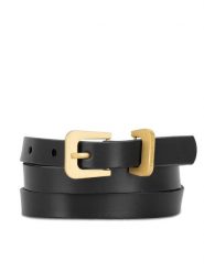 Gino Rossi Pasek Damski BLYL24003-3 Czarny. Czarne paski Gino Rossi, bez wzorów, ze skóry. Za 99.99 zł.