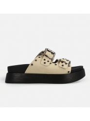 Lee Klapki "Cora" w kolorze beżowym rozmiar: 36. Brązowe klapki Lee, bez wzorów, z otwartym noskiem, bez obcasa, na platformie. Za 149.66 zł.