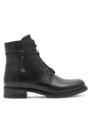 Lasocki Trzewiki WB-DAFFY-46 Czarny. Czarne botki Lasocki, bez wzorów, ze skóry, bez obcasa, na płaskiej podeszwie, bez zapięcia. Za 259.99 zł.