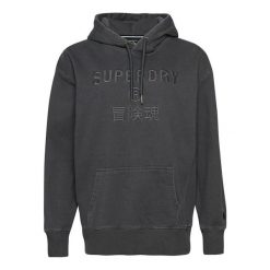 Bluza sportowa damska Superdry Code CL Garment Dye Os Hood. Szare bluzy Superdry, l, bez wzorów, z bawełny, bez kaptura. Za 189.49 zł.