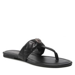 Japonki Kurt Geiger. Czarne klapki Kurt Geiger, bez wzorów, bez obcasa. Za 319.99 zł.