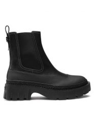 Coach Botki Jayla Leather Bootie CM770 Czarny. Czarne botki Coach, bez wzorów, ze skóry, bez obcasa, na płaskiej podeszwie, bez zapięcia. Za 1,529.00 zł.