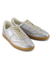 TOMS Skórzane sneakersy w kolorze srebrnym rozmiar: 38. Szare trampki Toms, bez wzorów, bez zapięcia. Za 209.95 zł.