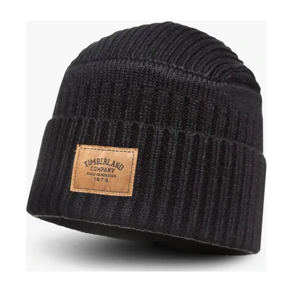 Timberland Czapka Zimowa Gulf Beach Ribbed Beanie , czarny, rozmiar ONE SIZE. Czarne czapki Timberland, z aplikacjami, z materiału. W wyprzedaży za 79.99 zł.