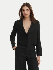 Marella Marynarka Papiro 2615041042 Czarny Regular Fit. Czarne marynarki i żakiety Marella, bez wzorów, ze lnu. Za 779.99 zł.