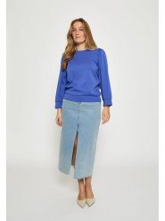 Peppercorn Bluza "Fiola" w kolorze niebieskim rozmiar: L. Niebieskie bluzy Peppercorn, l, bez wzorów, z bawełny, bez kaptura. Za 155.88 zł.