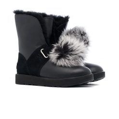 Damskie śniegowce Ugg W Isley Waterproof Black 1018605-BLK. Czarne trapery i śniegowce UGG, z futra. Za 466.20 zł.