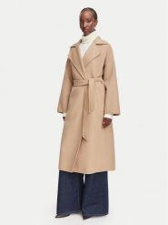 Weekend Max Mara Płaszcz wełniany Operoso 2625016011 Brązowy jasny Regular Fit. Brązowe płaszcze Weekend Max Mara, na zimę, bez wzorów, z wełny, bez kaptura. Za 2,879.00 zł.