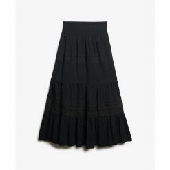 Spódnica damska Superdry Ibiza Maxi. Czarne spódnice Superdry, na lato, s, bez wzorów, maxi. Za 401.30 zł.