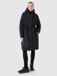 4F Parka przejściowa membrana 8000 damska - czarna XL. Czarne parki 4f, m, z dzianiny, z kapturem. W wyprzedaży za 299.99 zł.