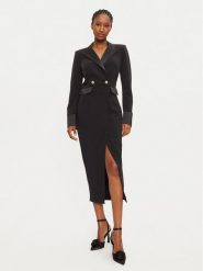 Babylon Sukienka koktajlowa E00725 Czarny Regular Fit. Czarne sukienki Babylon, bez wzorów, z wiskozy, wizytowe, bez kołnierzyka, bez ramiączek. Za 1,519.00 zł.