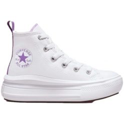 Buty Dorosły Converse Chuck Taylor Move biały. Białe trampki Converse, bez wzorów, bez zapięcia. Za 292.47 zł.