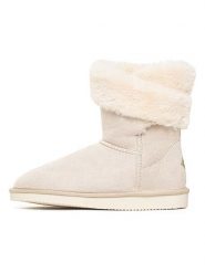 ISLAND BOOT Botki zimowe "Arine" w kolorze kremowym rozmiar: 39. Brązowe botki Island Boot, na zimę, bez wzorów, z materiału, bez obcasa, bez zapięcia. Za 129.57 zł.