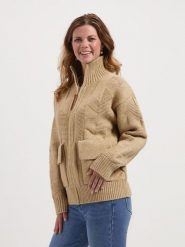 TRAVELIN' Kardigan w kolorze beżowym rozmiar: 3XL. Brązowe kardigany Travelin', xl, bez wzorów. Za 304.99 zł.