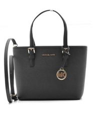 Michael Kors Torebka w kolorze czarnym - 22 x 18 x 10 cm rozmiar: onesize. Czarne torby na ramię Michael Kors, bez wzorów, z materiału, na ramię, bez dodatków. Za 990.45 zł.
