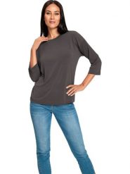 Heine Koszulka w kolorze antracytowym rozmiar: 34. Czarne bluzki Heine, bez wzorów, bez kołnierzyka, bez ramiączek. Za 33.95 zł.