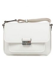 Michael Kors Skórzana torebka w kolorze białym - 23,5 x 6,5 x 5,5 cm rozmiar: onesize. Białe torby na ramię Michael Kors, bez wzorów, z materiału, na ramię, bez dodatków. Za 434.99 zł.