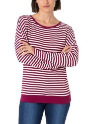 Timezone Koszulka w kolorze ciemnoczerwono-białym rozmiar: S. Białe bluzki Timezone, s, bez wzorów, z bawełny, bez kołnierzyka, bez ramiączek. Za 78.47 zł.