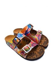 Calceo Klapki ze wzorem rozmiar: 35. Klapki Calceo, bez wzorów, z materiału, z otwartym noskiem, bez obcasa. Za 130.99 zł.