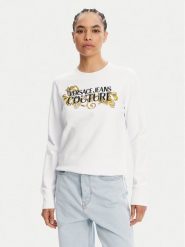 Versace Jeans Couture Bluza 78HAIC06 Biały Regular Fit. Białe bluzy Versace Jeans Couture, xs, bez wzorów, z bawełny, bez kaptura. Za 699.99 zł.